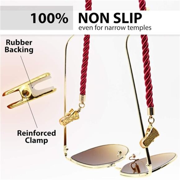 Glasses Strap String Holder Cord -Terylene Eyeglasses Strap Holders -Eye Glasses - Picture 3 of 7